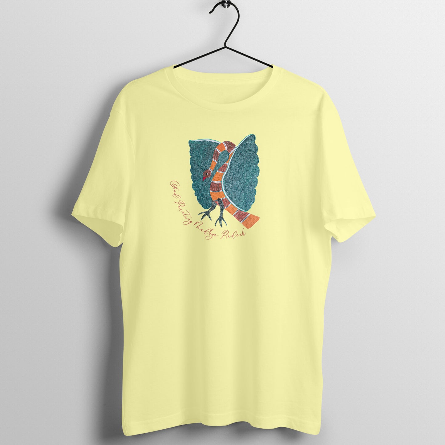 Gond Painting D6: Peacock: Unisex T-shirt