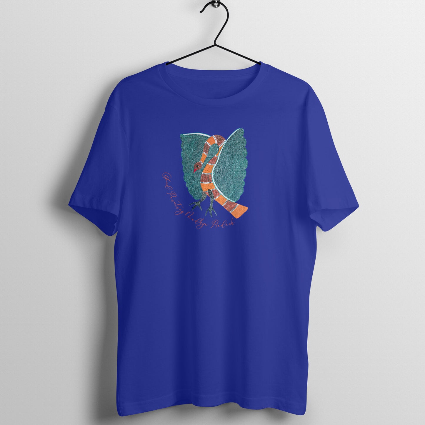 Gond Painting D6: Peacock: Unisex T-shirt