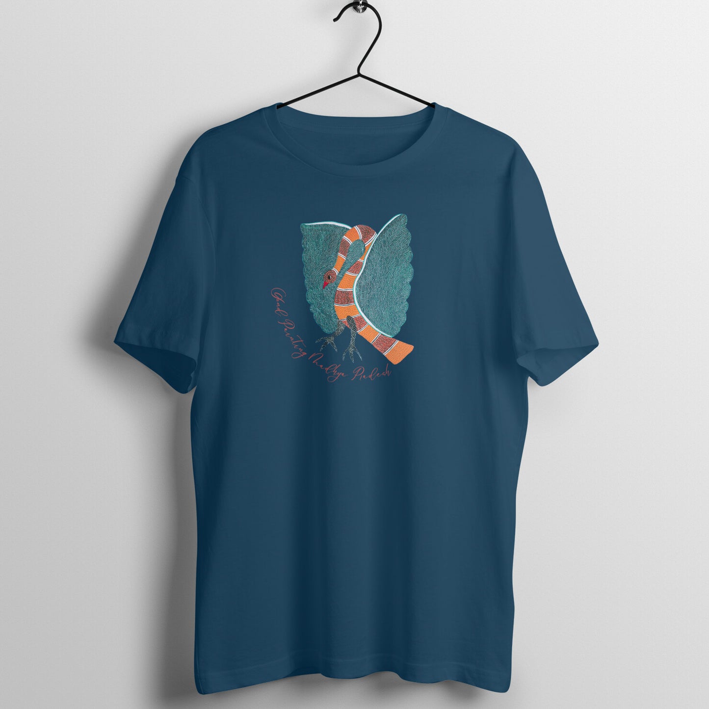 Gond Painting D6: Peacock: Unisex T-shirt