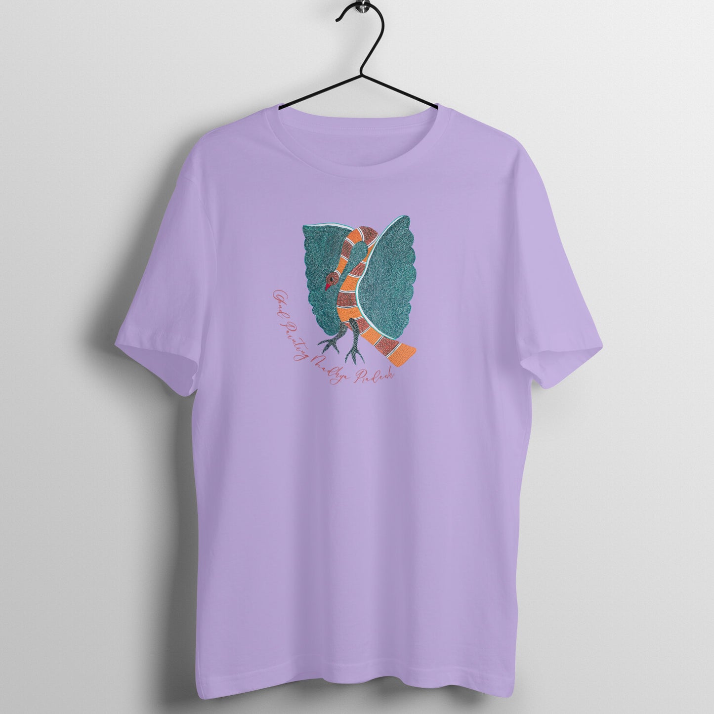 Gond Painting D6: Peacock: Unisex T-shirt