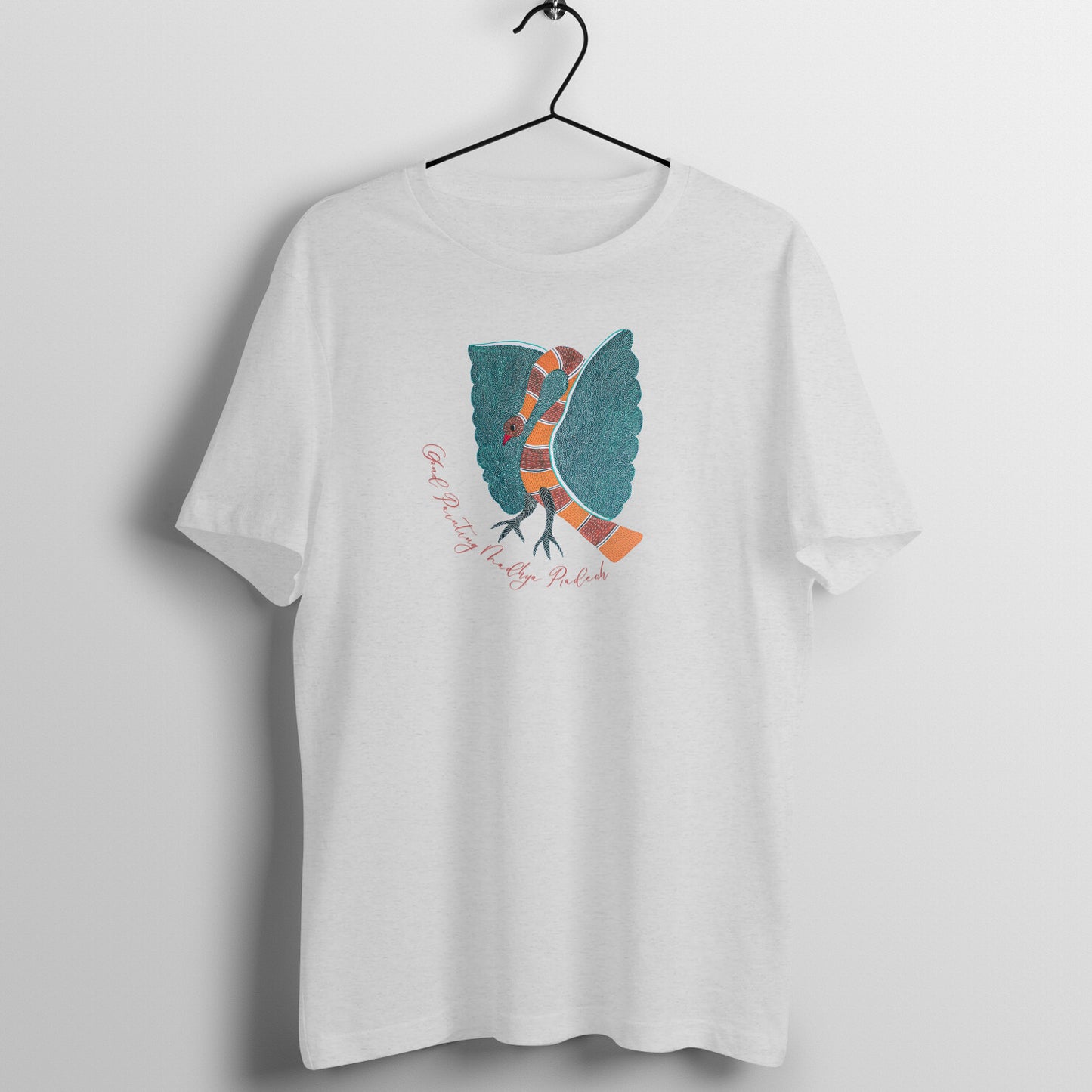 Gond Painting D6: Peacock: Unisex T-shirt