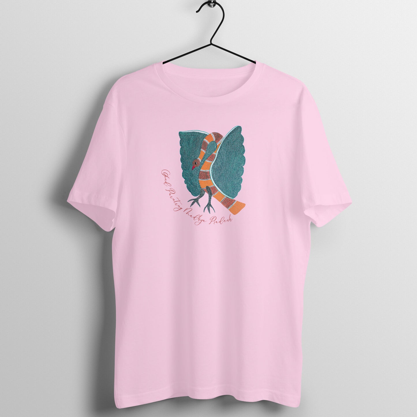 Gond Painting D6: Peacock: Unisex T-shirt