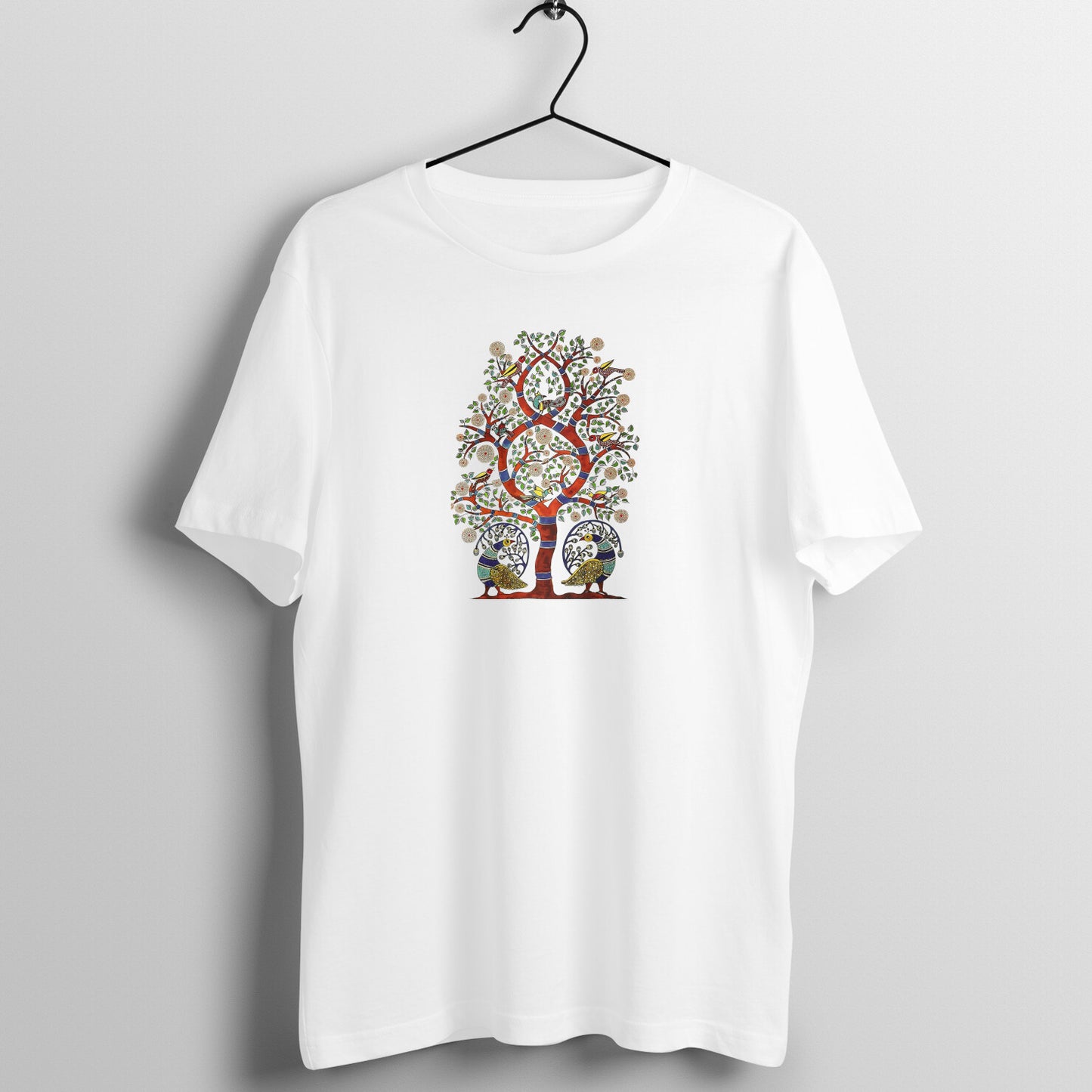 Gond Painting D8: Tree: Unisex T-shirt