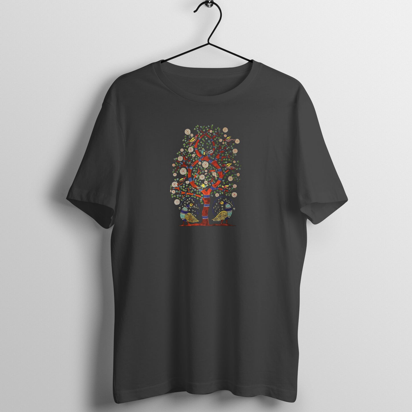 Gond Painting D8: Tree: Unisex T-shirt