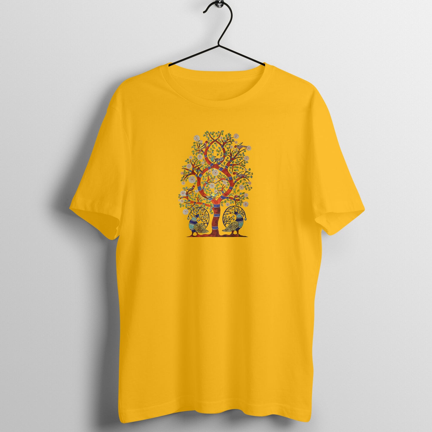 Gond Painting D8: Tree: Unisex T-shirt