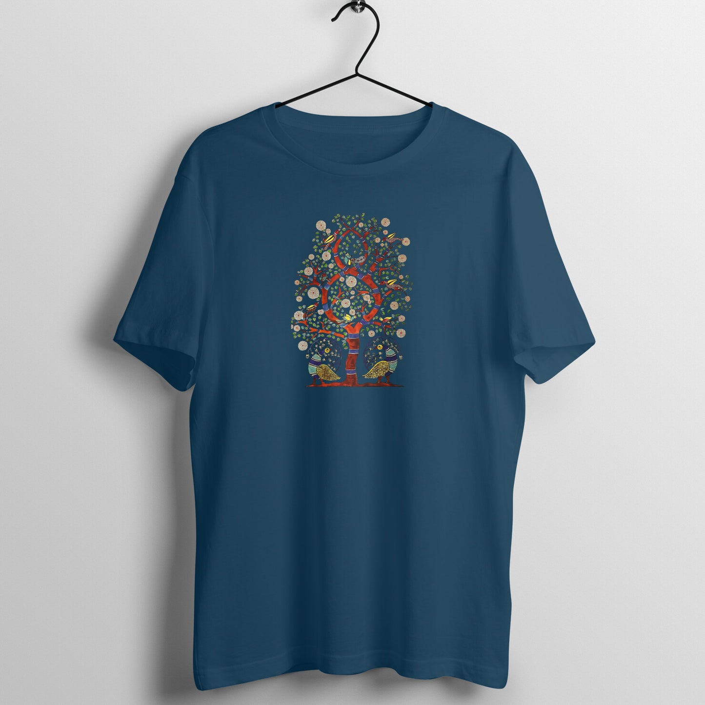 Gond Painting D8: Tree: Unisex T-shirt