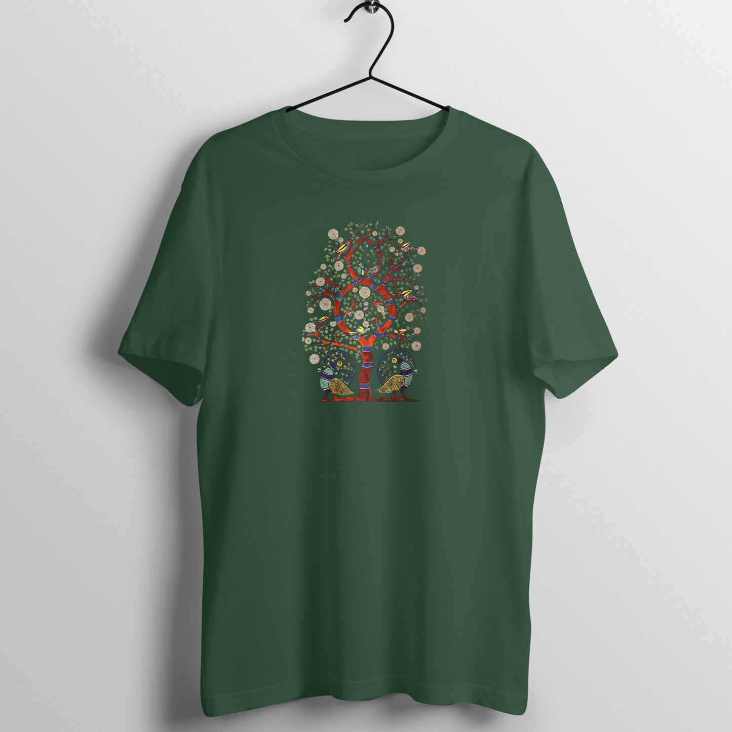 Gond Painting D8: Tree: Unisex T-shirt