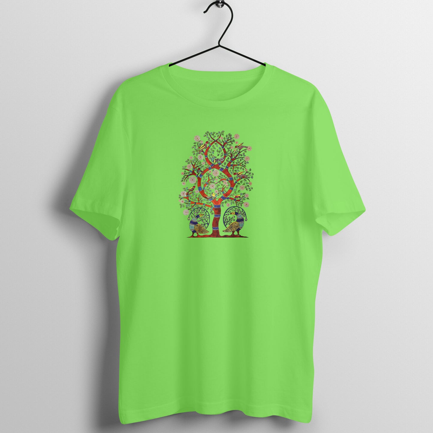 Gond Painting D8: Tree: Unisex T-shirt