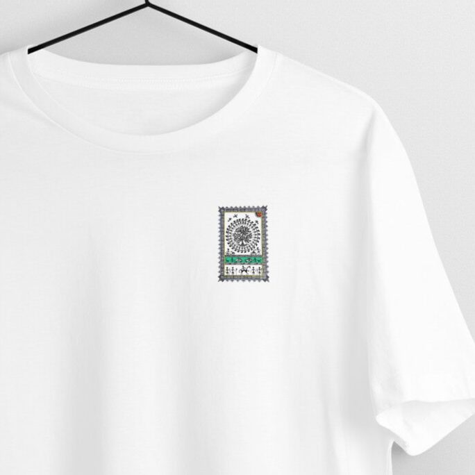 Warli Art Minimal D3: Unisex T-Shirt