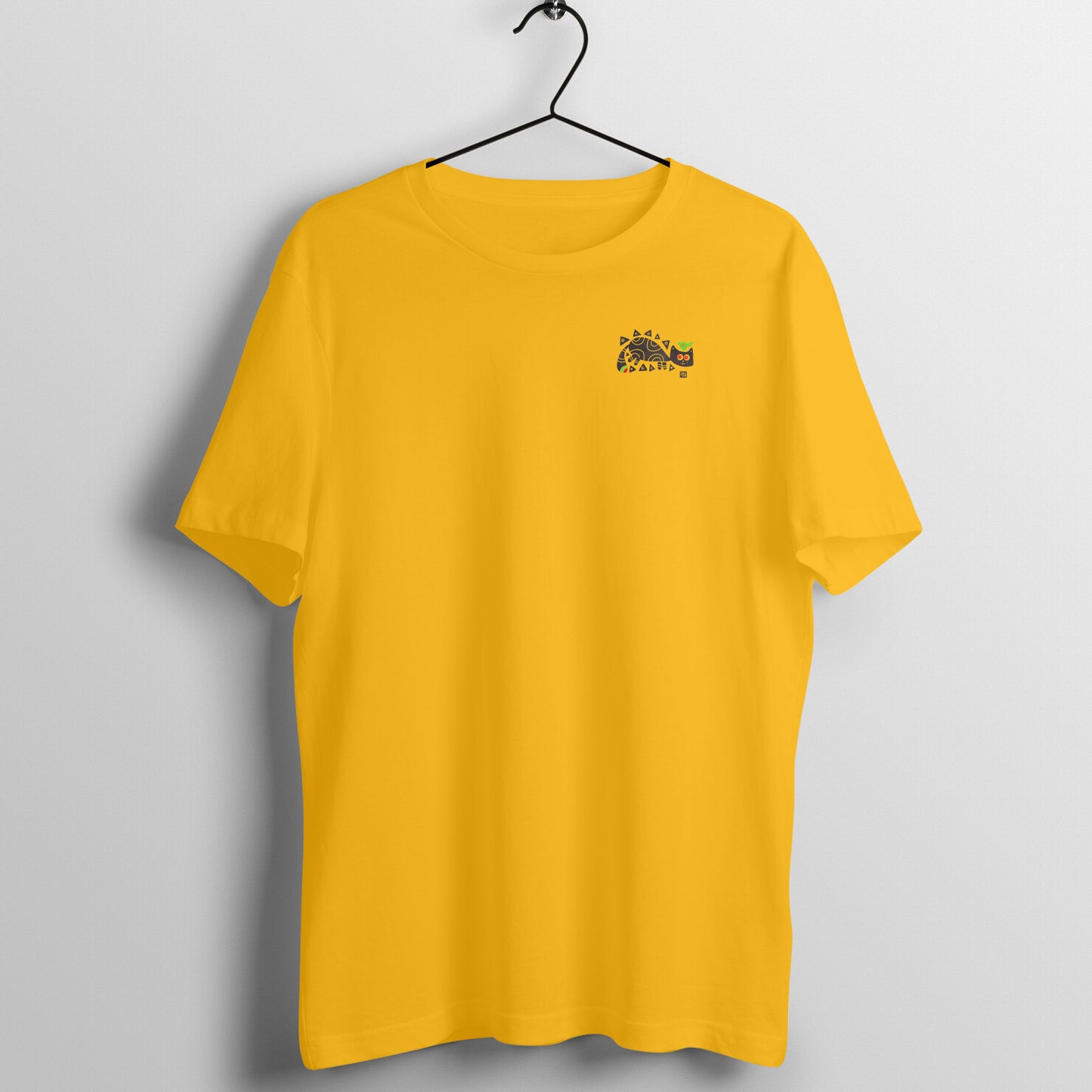 Bengal Art Minimal D4: BirdOnCat: Unisex T-Shirt