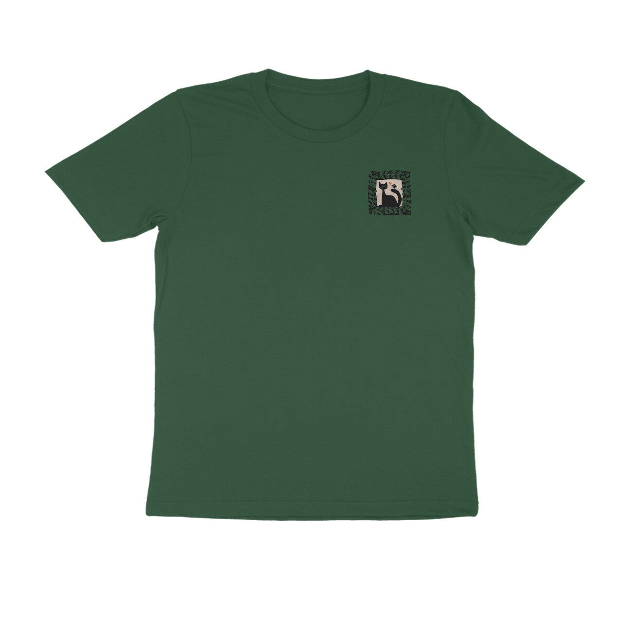 Bengal Art Minimal D6: Cat Love Bird : Unisex T-Shirt