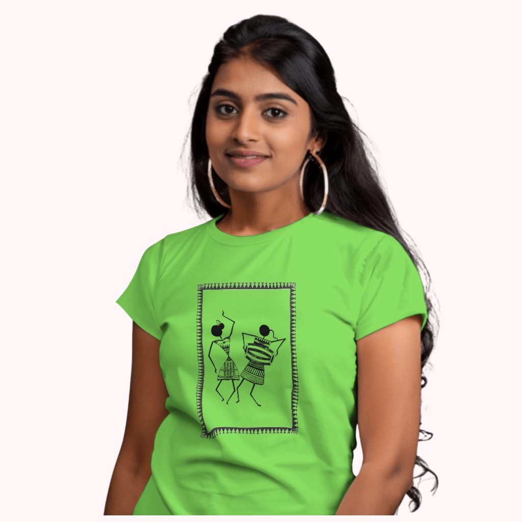 Trending Warli D7: Dancing Couple: Women T-Shirt