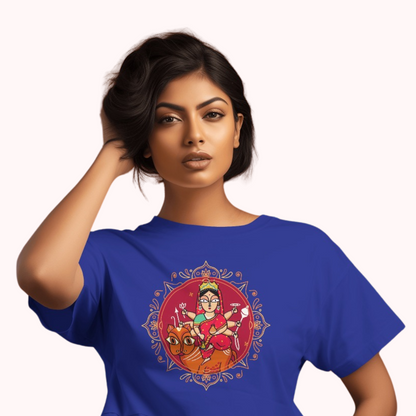Bengal Art D14: Ma Durga: Women T-Shirt