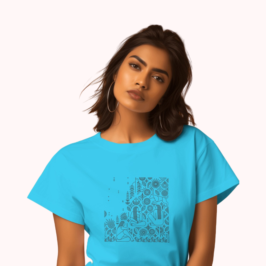 Trending Warli Art D4: Women T-shirt