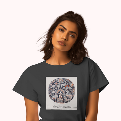 Trending Warli Art D1: Women T-shirt