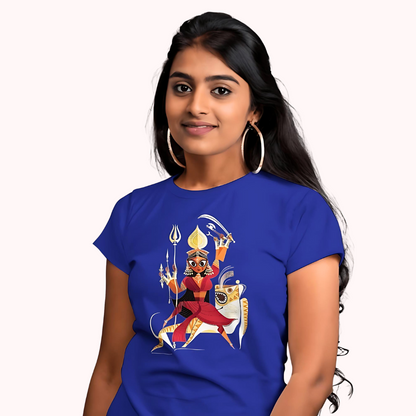Bengal Art D12: Ma Durga: Women T-Shirt
