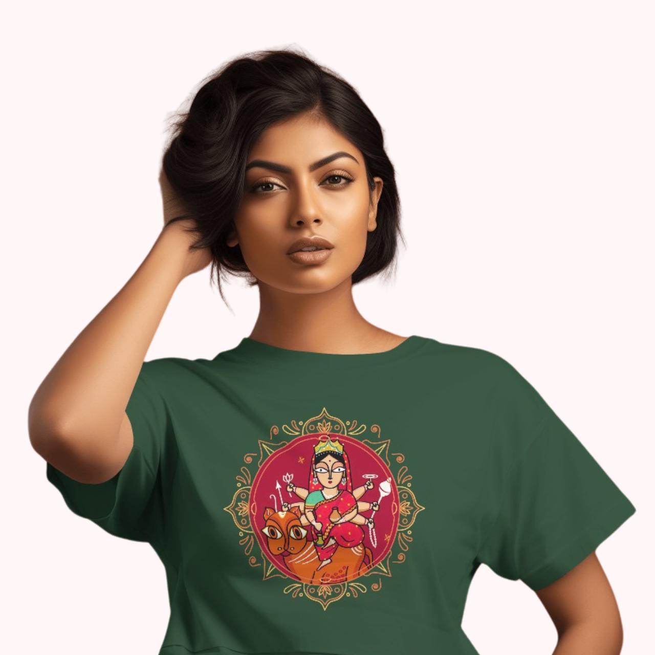 Bengal Art D14: Ma Durga: Women T-Shirt