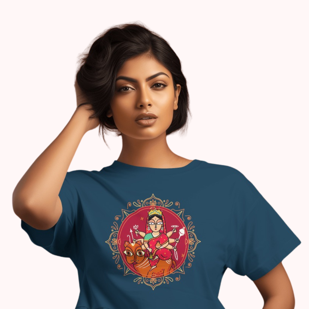 Bengal Art D14: Ma Durga: Women T-Shirt