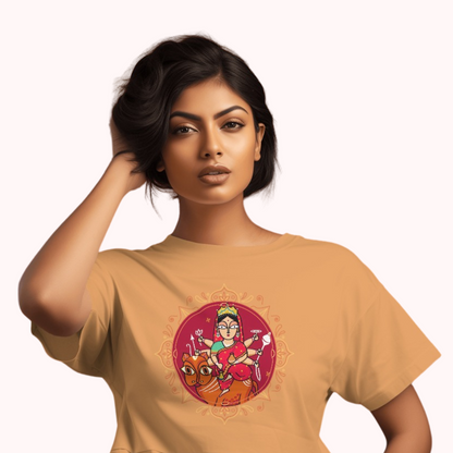Bengal Art D14: Ma Durga: Women T-Shirt