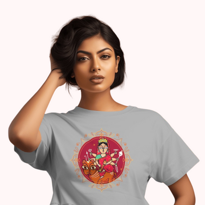 Bengal Art D14: Ma Durga: Women T-Shirt