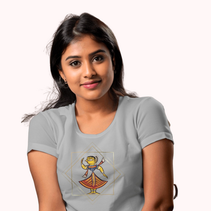 Bengal Art D11: Dancing Girl: Style JaminiRoy: Unisex T-Shirt-