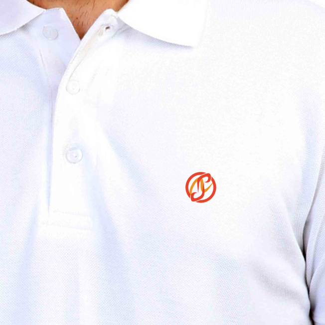 White Plain: Left Pocket: Polo T-Shirt