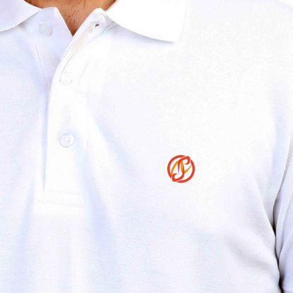 White Plain: Left Pocket: Polo T-Shirt
