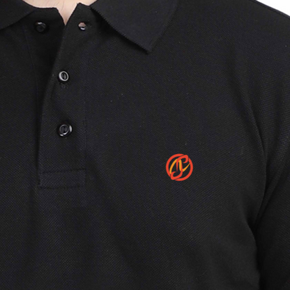 Black Plain: Left Pocket: Polo T-Shirt