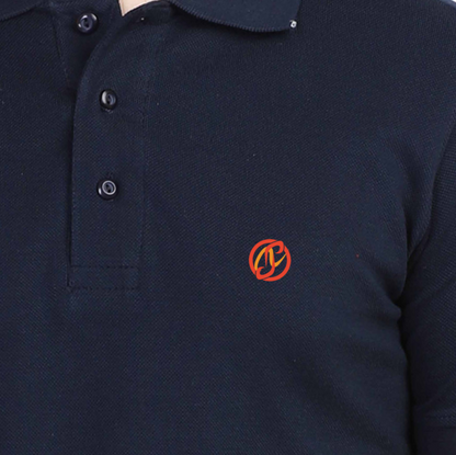 Navy Blue Plain: Left Pocket: Polo T-Shirt