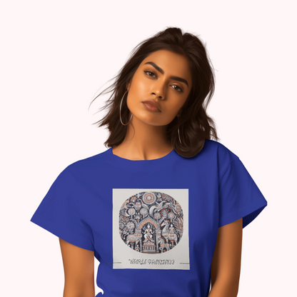 Trending Warli Art D1: Women T-shirt