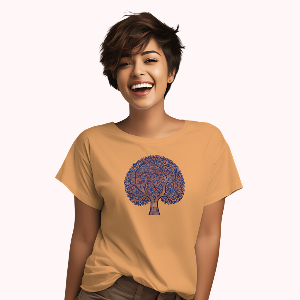 Trending Madhubani D10: BlueTree: Women T-Shirt