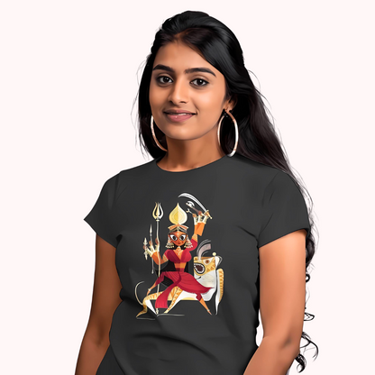Bengal Art D12: Ma Durga: Women T-Shirt