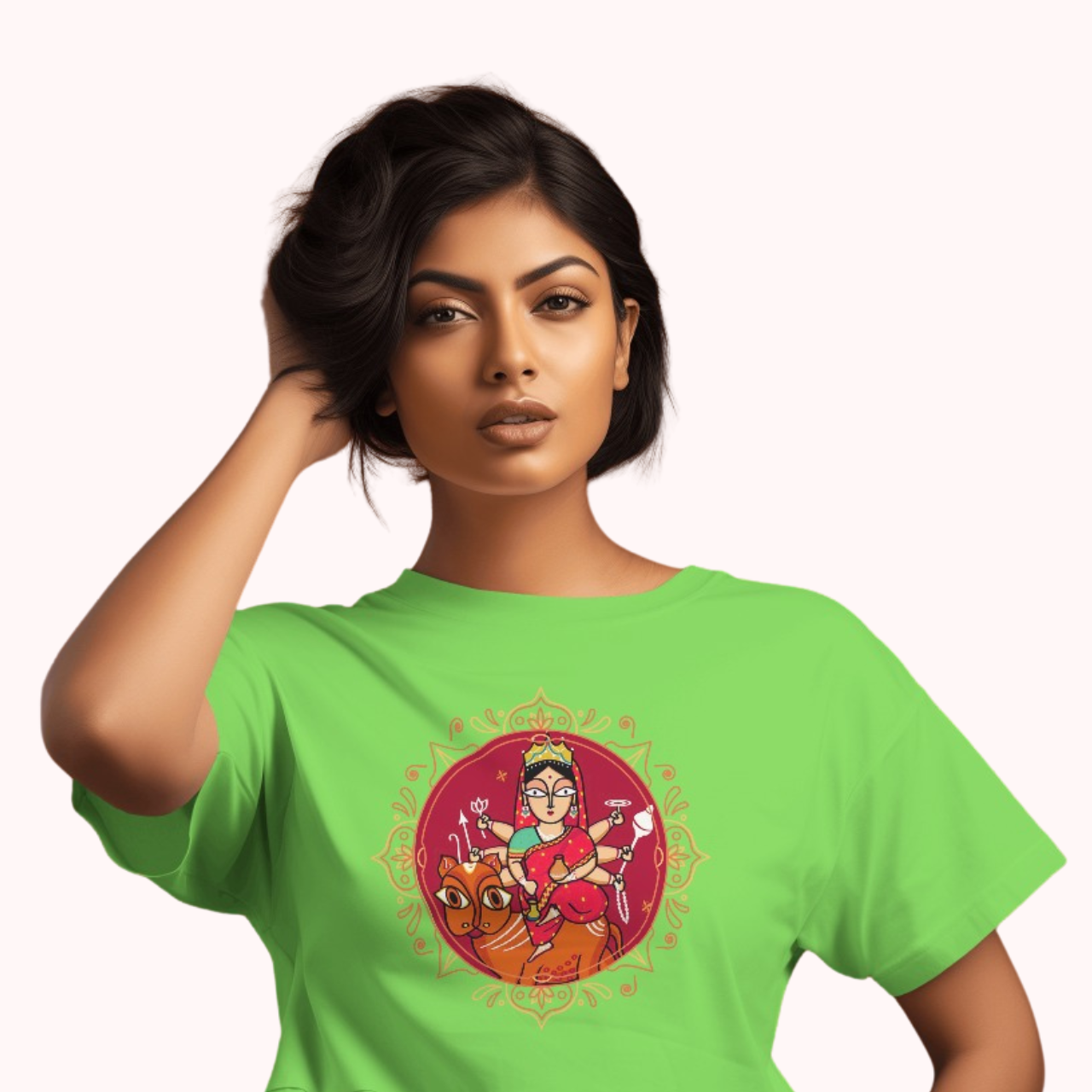 Bengal Art D14: Ma Durga: Women T-Shirt