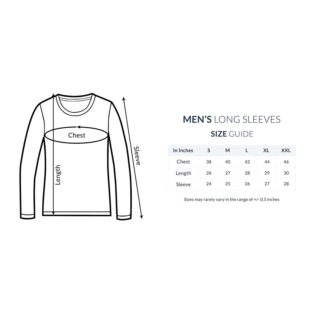 Trending Art D1: Mother & Baby Elephant: Men Round Long Sleeves