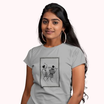 Trending Warli D7: Dancing Couple: Women T-Shirt