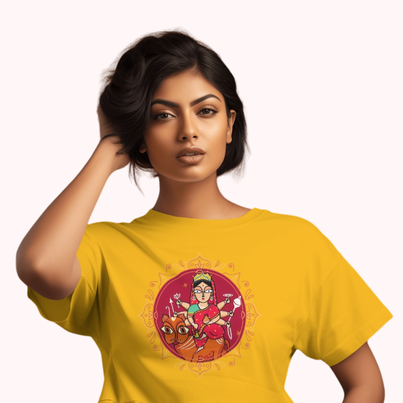 Bengal Art D14: Ma Durga: Women T-Shirt