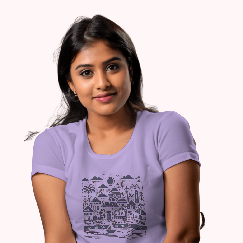 Trending Warli Art D2: Women T-Shirt