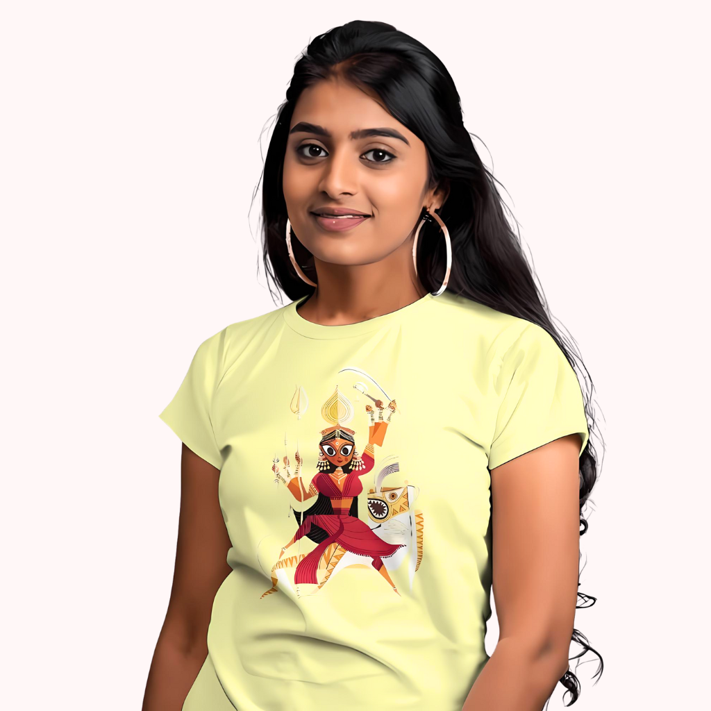 Bengal Art D12: Ma Durga: Women T-Shirt