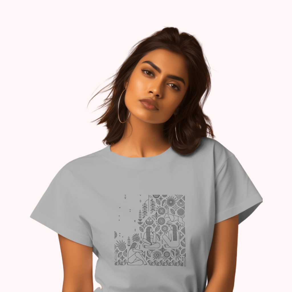 Trending Warli Art D4: Women T-shirt