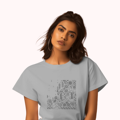 Trending Warli Art D4: Women T-shirt