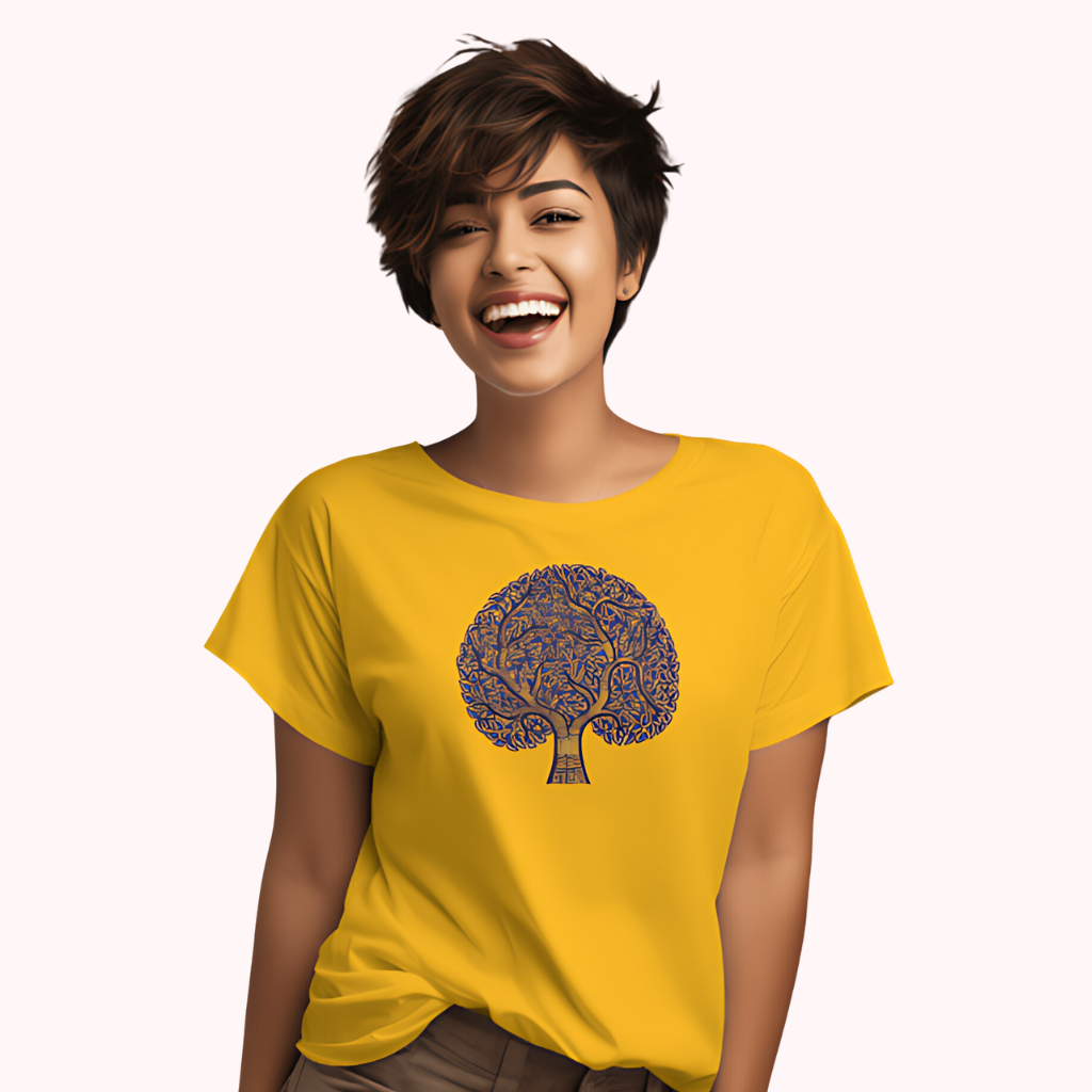 Trending Madhubani D10: BlueTree: Women T-Shirt