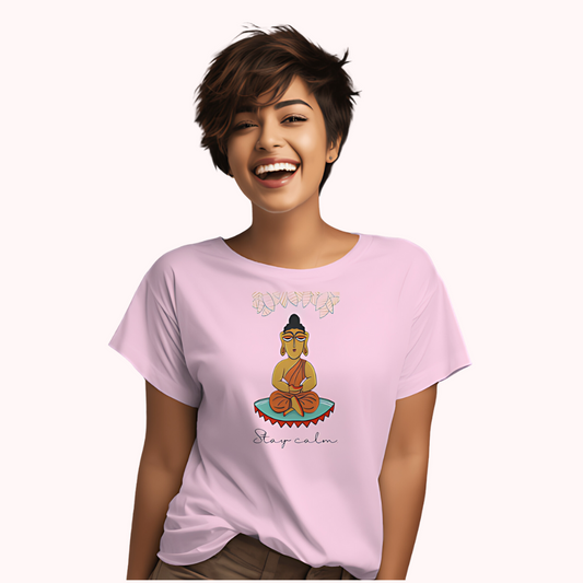 Trending Bengal Art D3: Stay Calm: Women T-Shirt