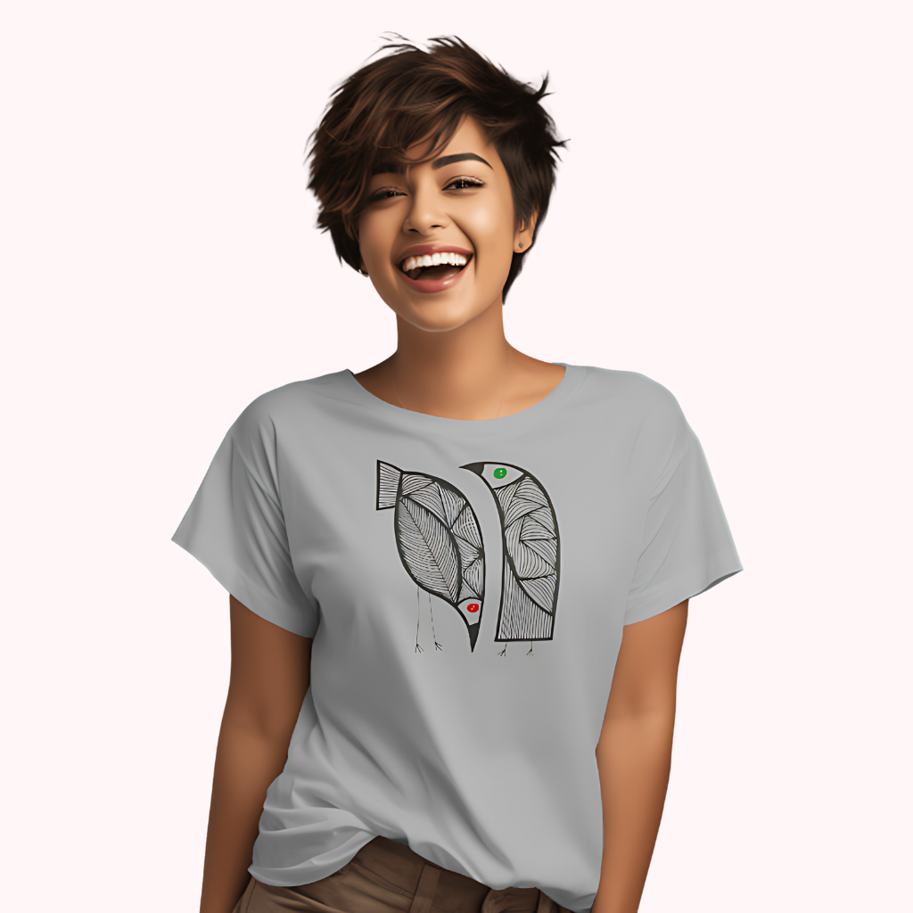 Trending Art D6: 2Birds-RG: Women T-Shirt