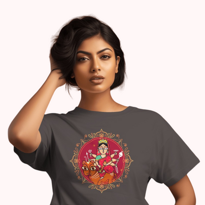 Bengal Art D14: Ma Durga: Women T-Shirt