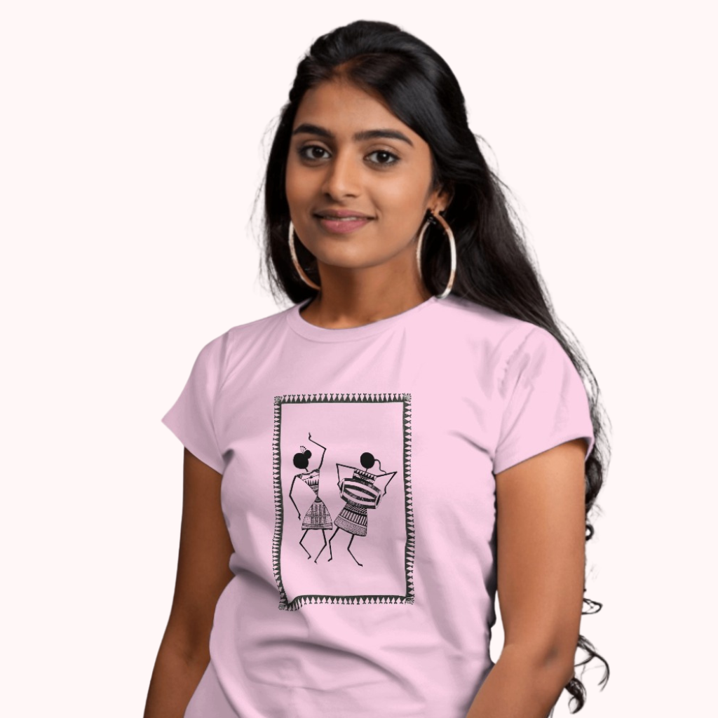 Trending Warli D7: Dancing Couple: Women T-Shirt