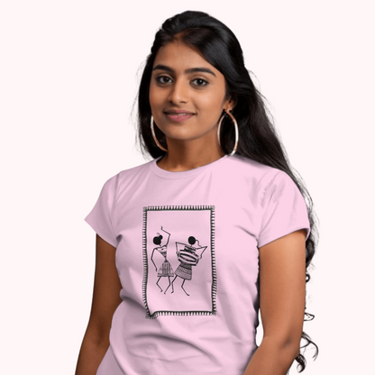 Trending Warli D7: Dancing Couple: Women T-Shirt