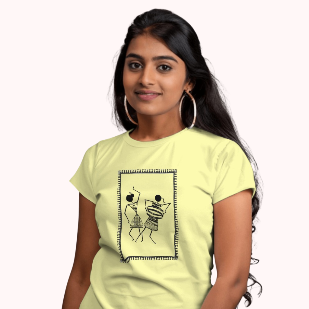 Trending Warli D7: Dancing Couple: Women T-Shirt