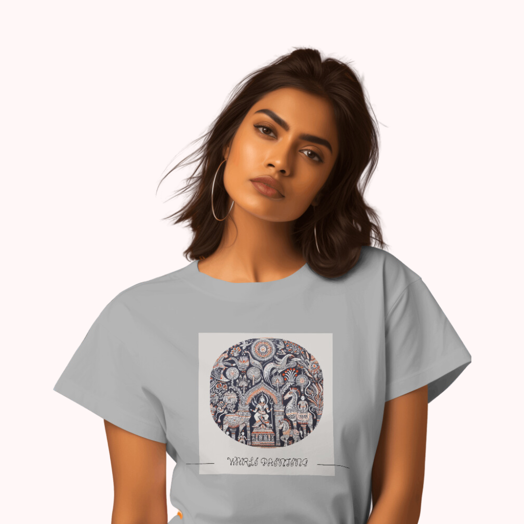 Trending Warli Art D1: Women T-shirt
