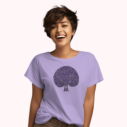 Trending Madhubani D10: BlueTree: Women T-Shirt