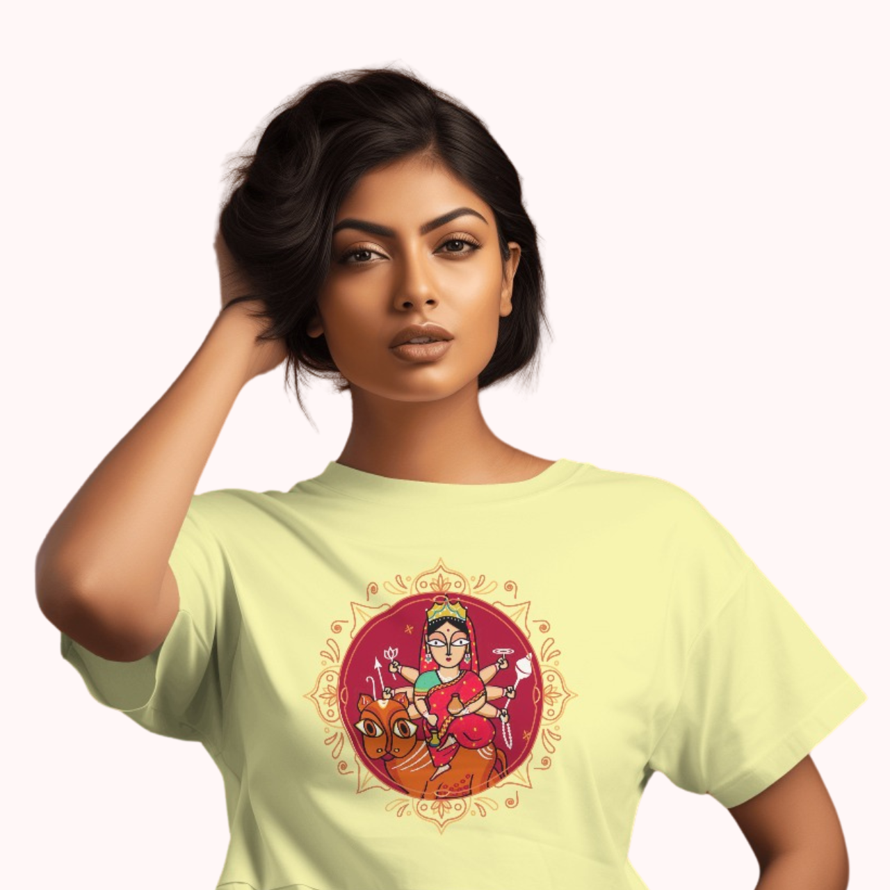 Bengal Art D14: Ma Durga: Women T-Shirt